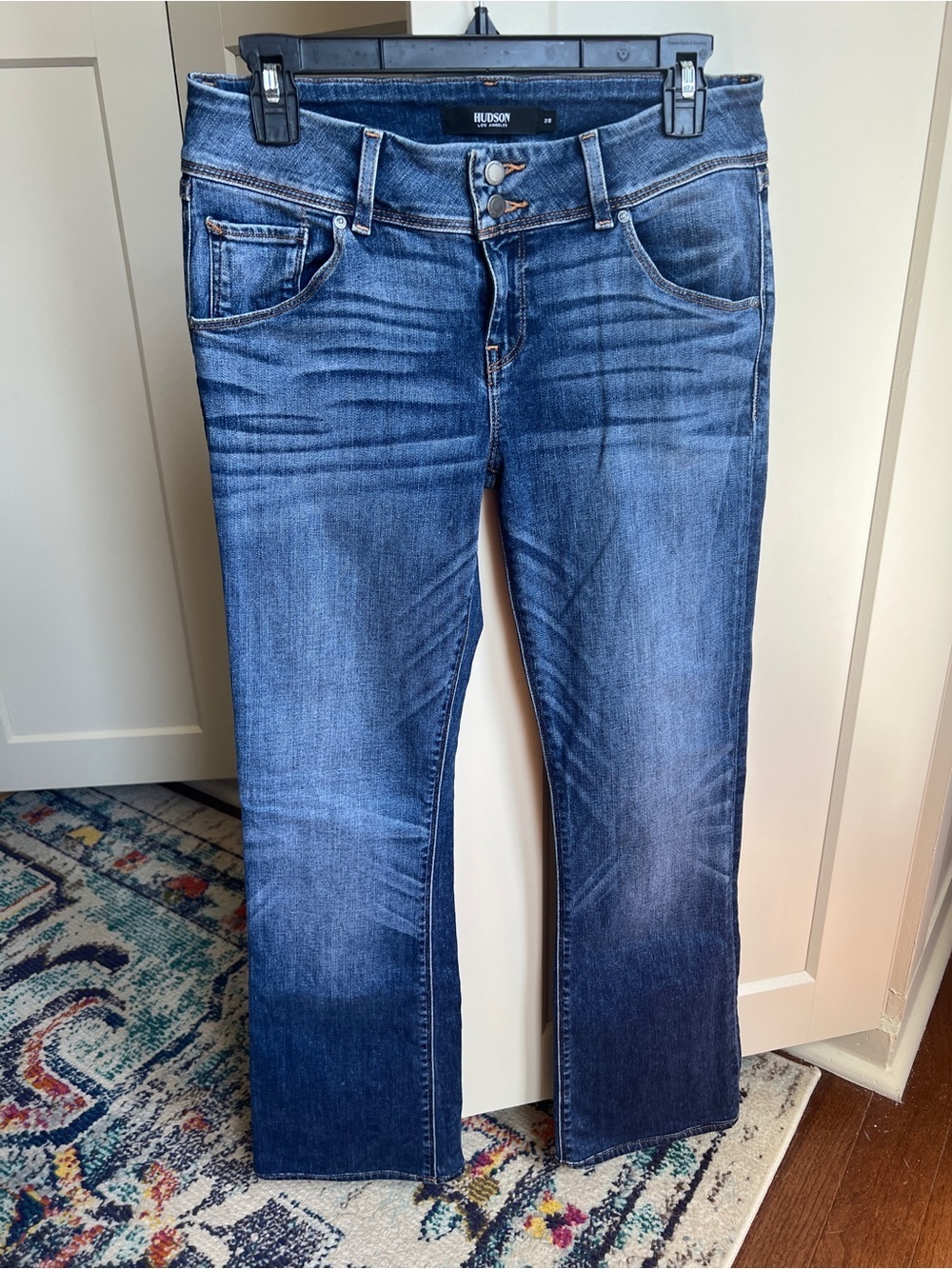 Hudson Jeans Blue Wash Mid-Rise Bootcut Denim